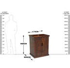 Solid Wood Small 2 Door Bar Cabinet