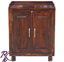 Solid Sheesham Wood 2 Doors Sideboard Cabinet