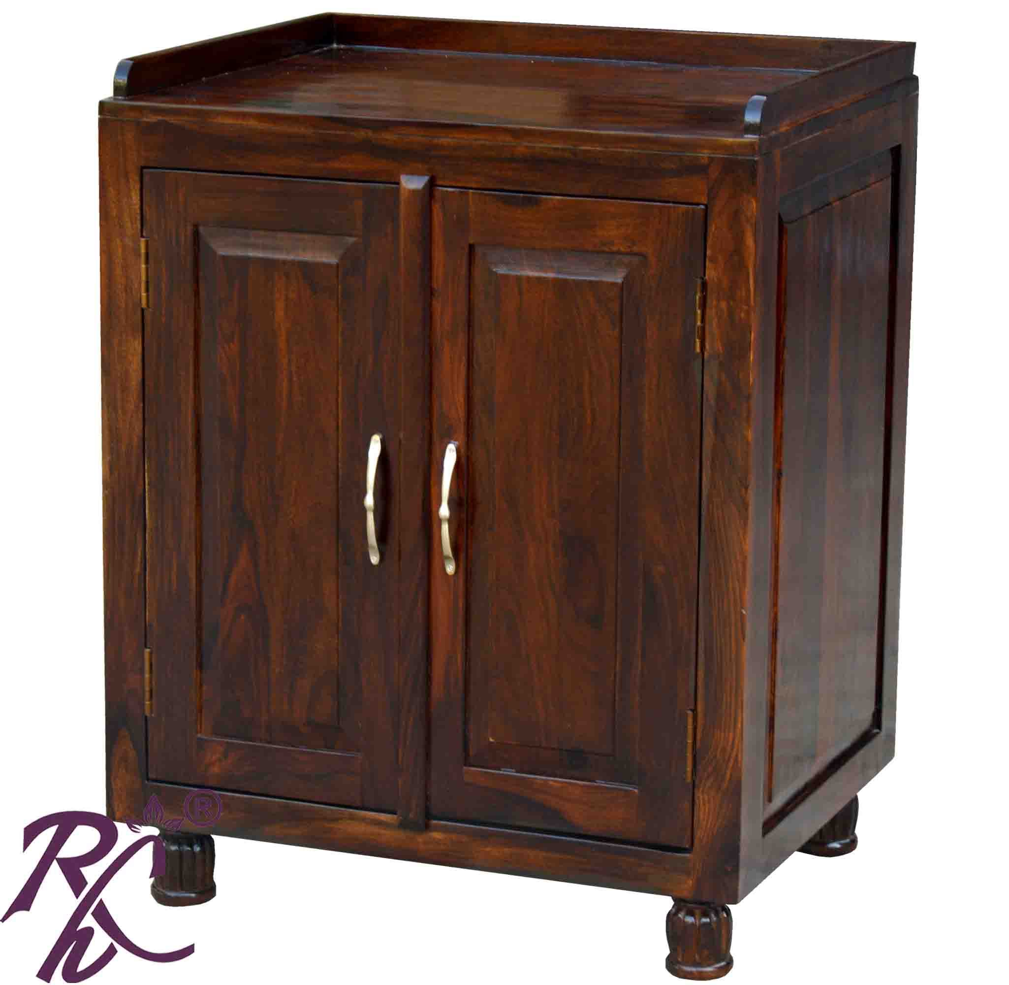Solid Sheesham Wood 2 Doors Sideboard Cabinet