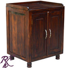 Solid Sheesham Wood 2 Doors Sideboard Cabinet