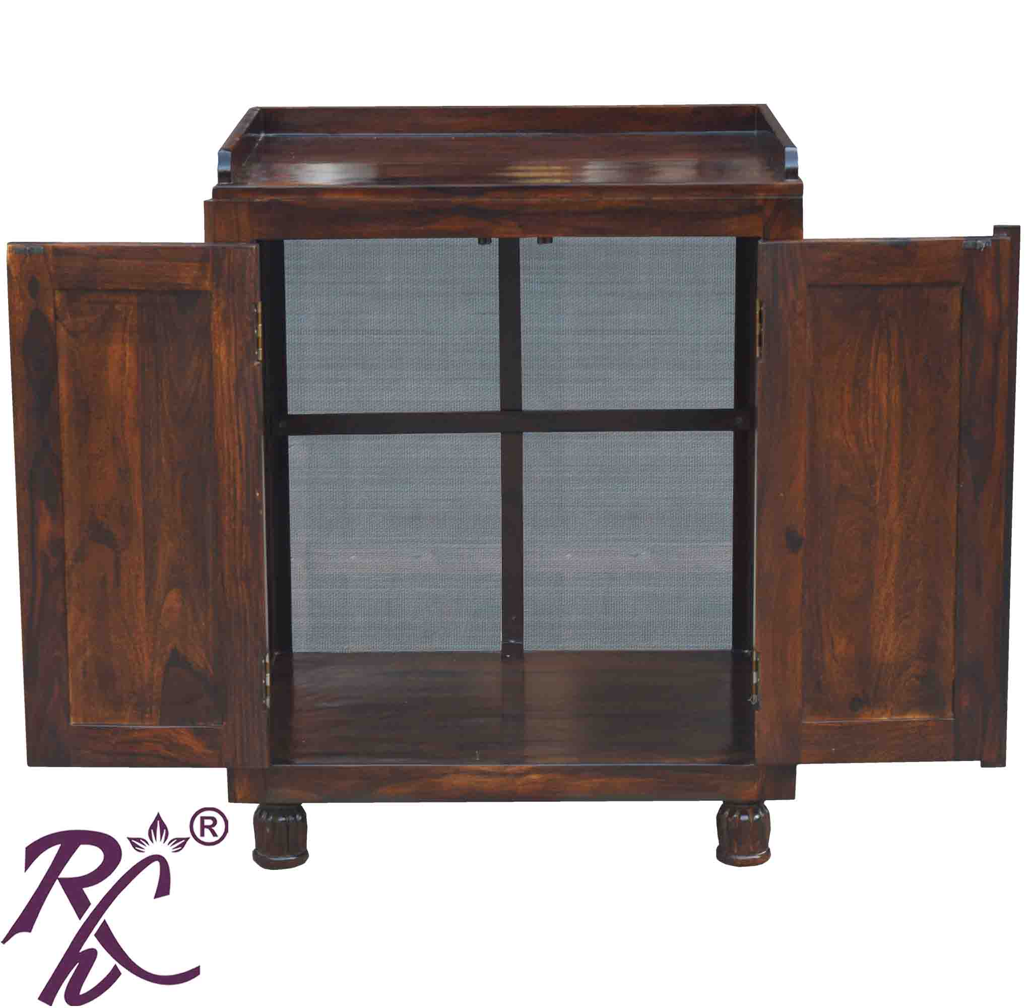 Solid Sheesham Wood 2 Doors Sideboard Cabinet