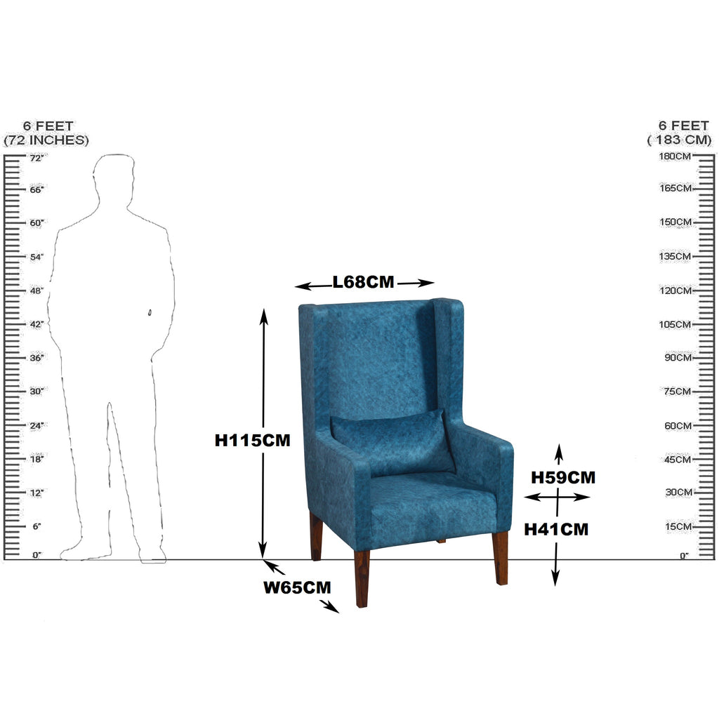 Solid Wooden Wing Chair | Wing Sofa