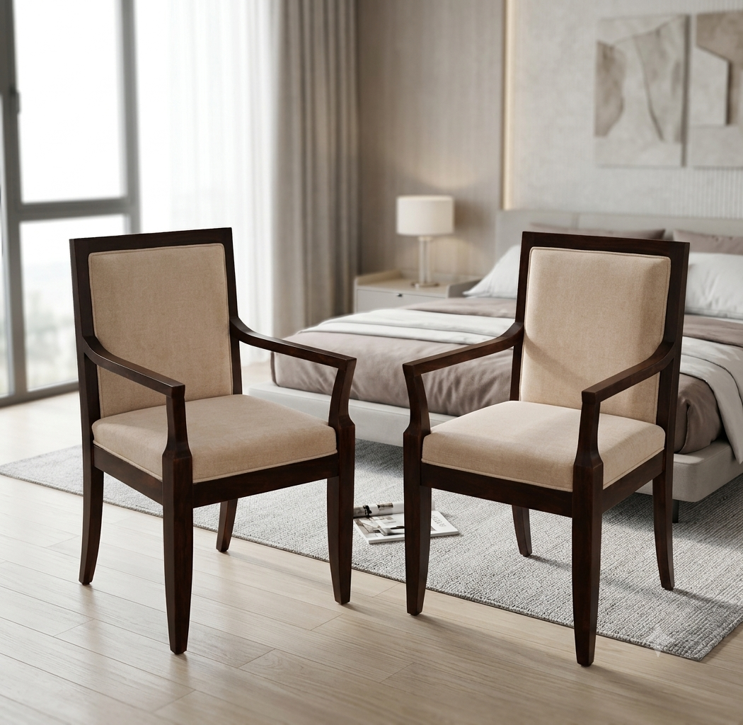 Solid Wood Royal Cushioned Arm Chair