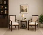 Solid Wood Royal Cushioned Arm Chair