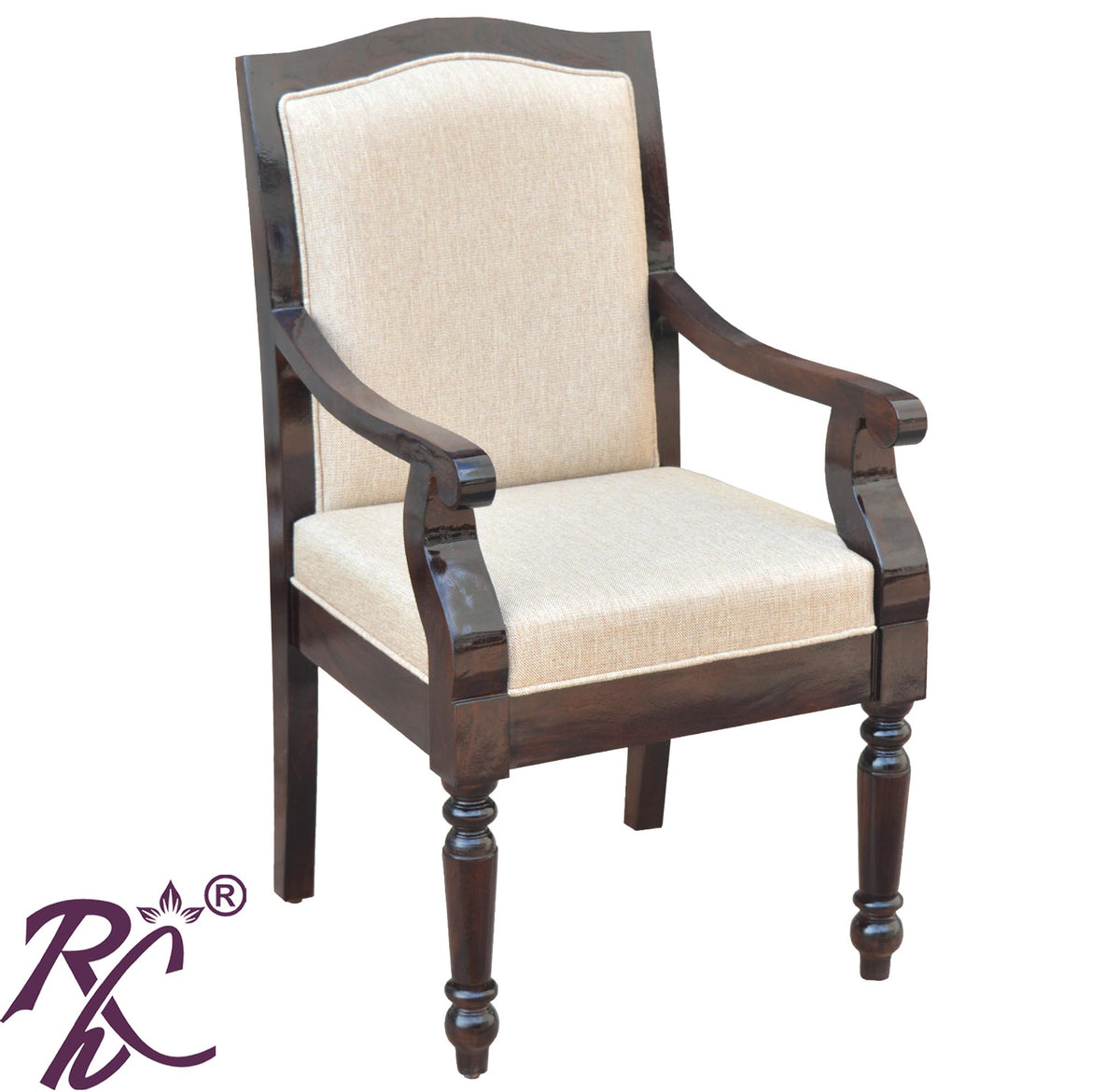 Solid Sheesham Wood Carving Arm Chair