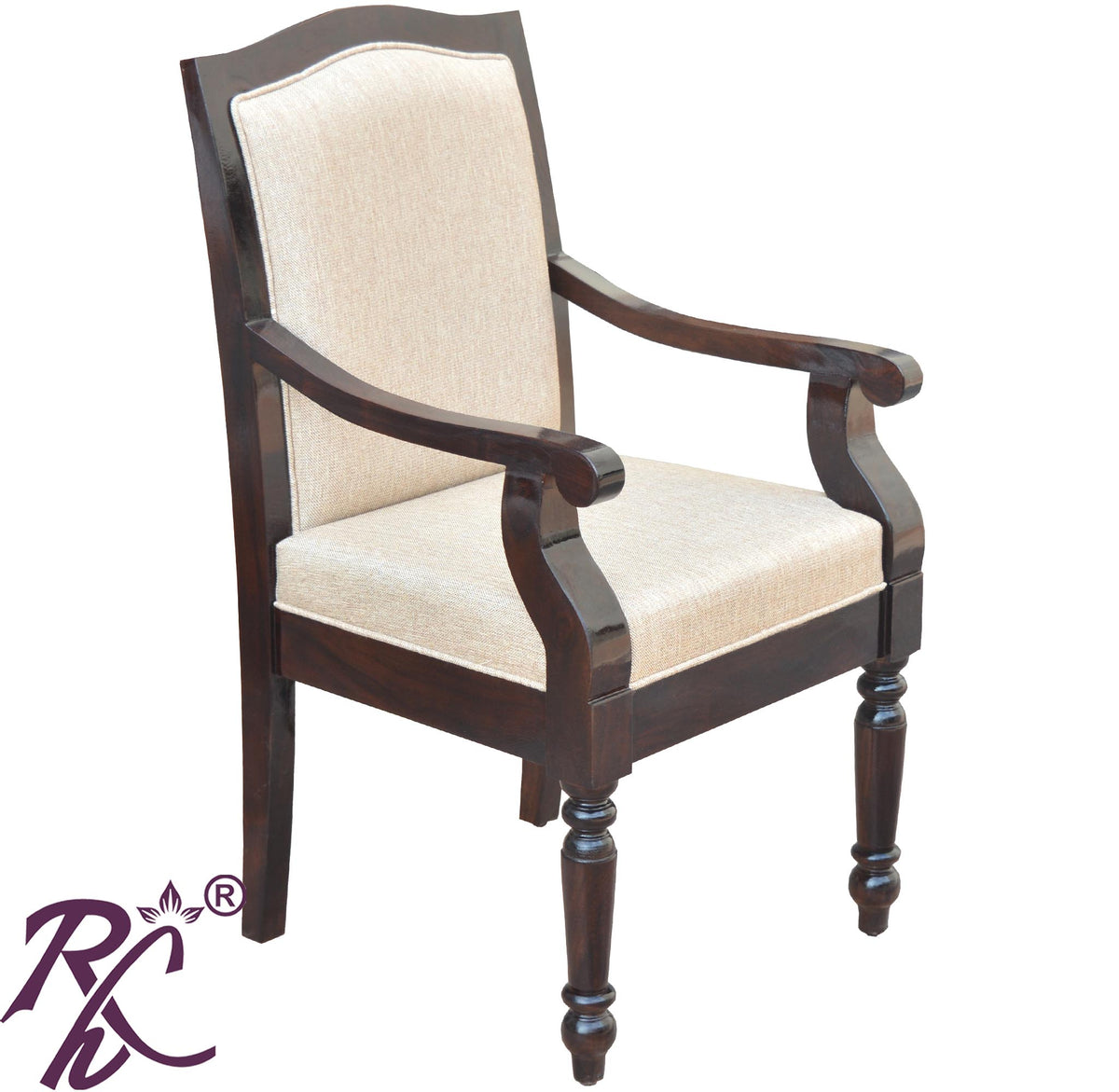 Solid Sheesham Wood Carving Arm Chair