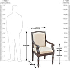 Solid Sheesham Wood Carving Arm Chair
