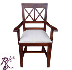 Raj Handicraft Solid Sheesham Wood Arm Chair XX