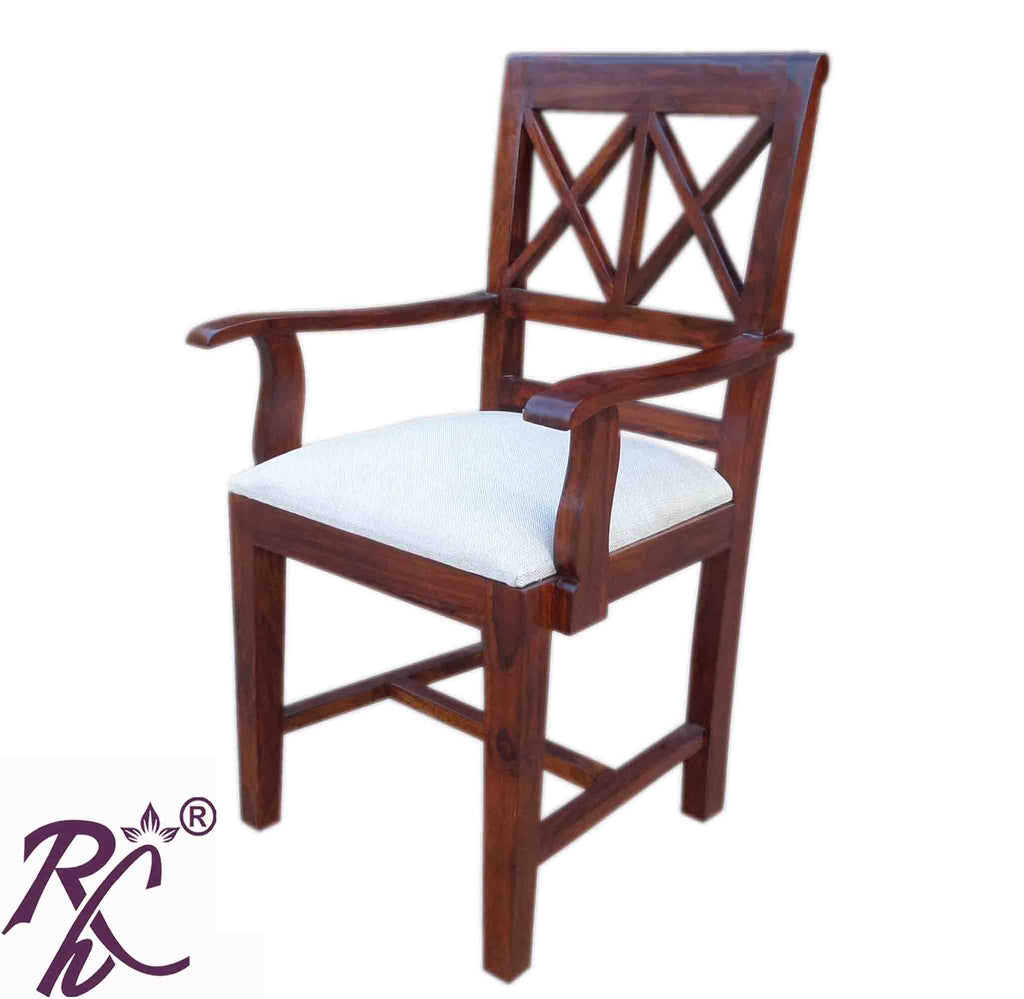 Raj Handicraft Solid Sheesham Wood Arm Chair XX