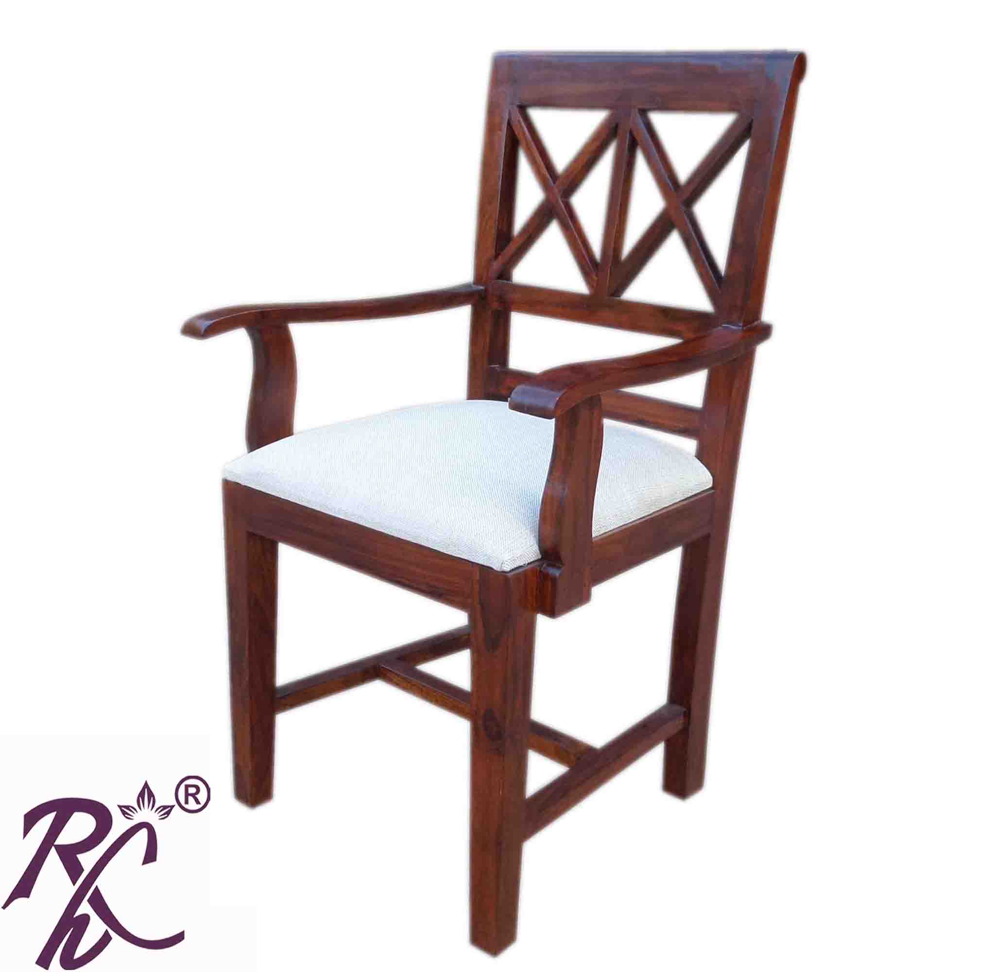 Raj Handicraft Solid Sheesham Wood Arm Chair XX