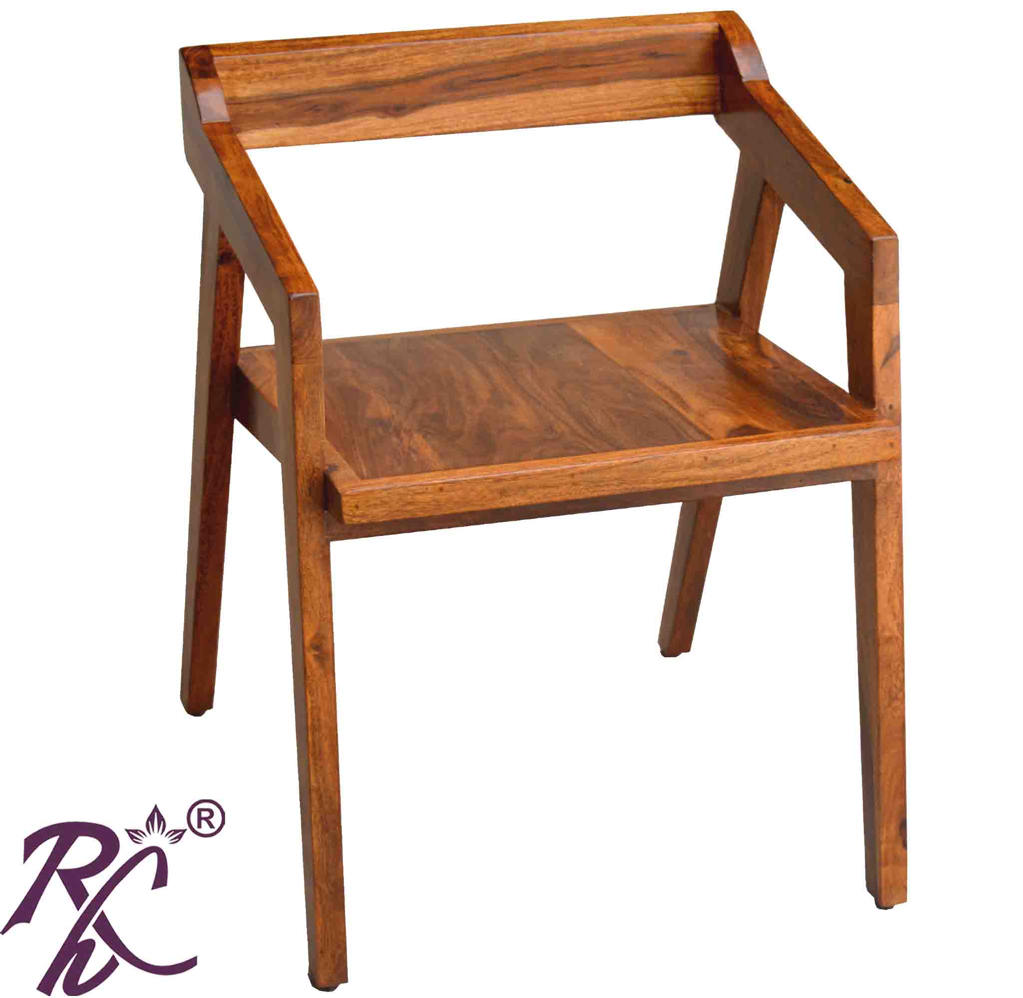 Solid Wood Arm Chair Wooden Top