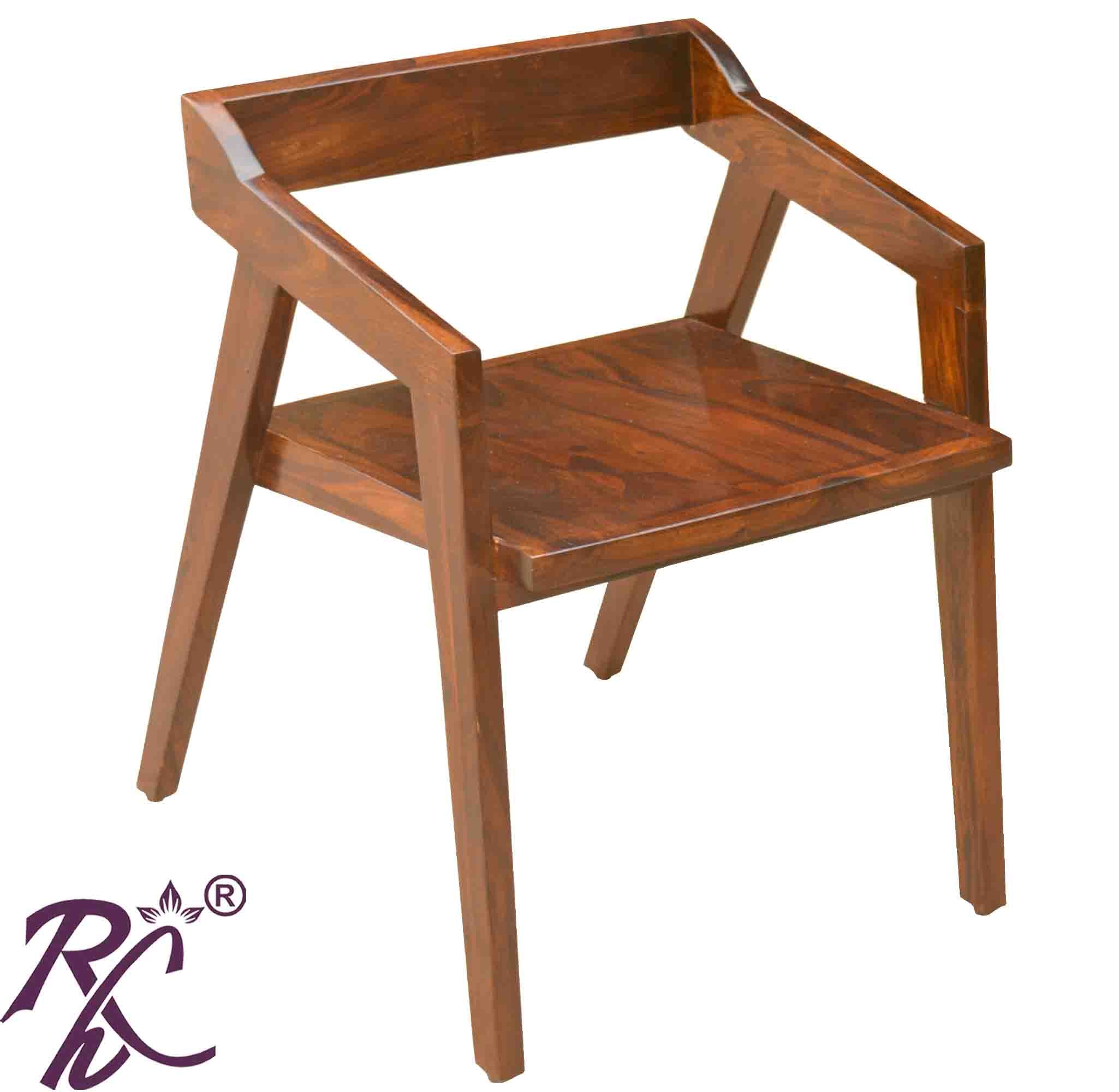 Solid Wood Arm Chair Wooden Top