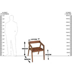 Solid Wood Arm Chair Wooden Top