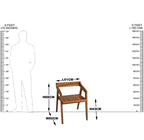 Solid Wood Arm Chair Wooden Top