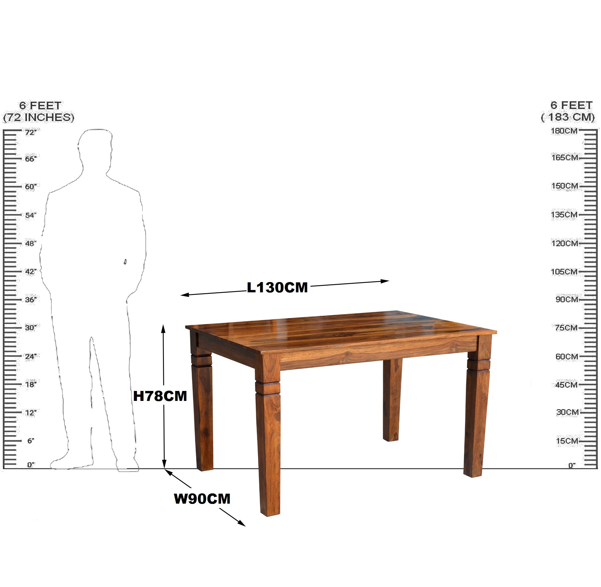 Sheesham Wooden Dining 4 Seater Set