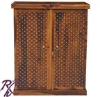 Solid Wood Jiksa Jali Door Design Bar Cabinet