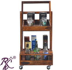 Solid Wood Bar Trolley