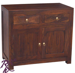 Solid Wood Clovis Cabinet with 2 Drawers