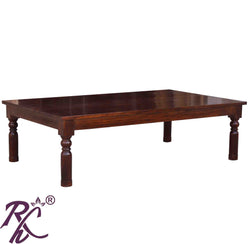 Solid Wood Rajasthani Design Rectangle Coffee Table