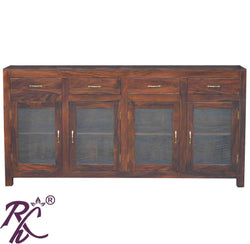 Solid Wood Large Sideboard 3 Drawers 3 Doors