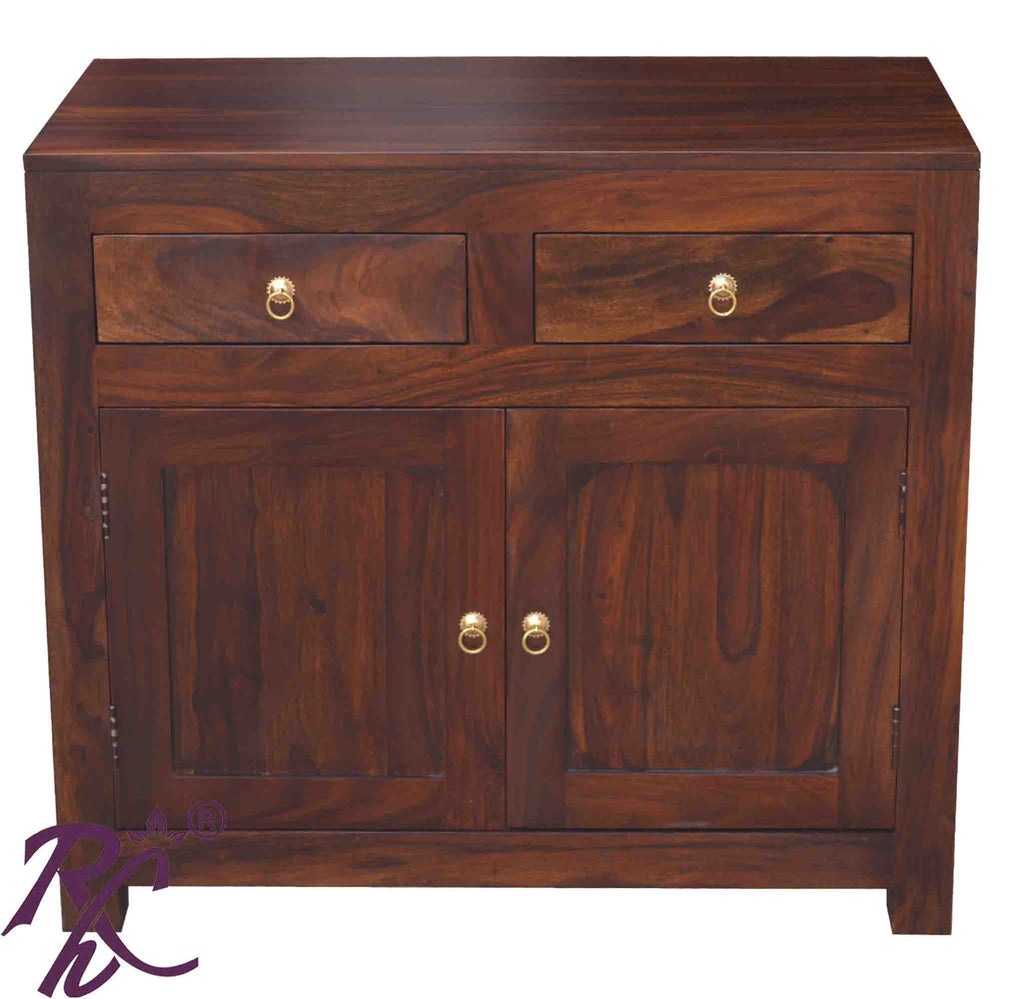 Solid Wood Clovis Cabinet with 2 Drawers