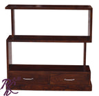 Wooden 2 Drawer Bookcase Stand