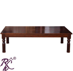Solid Wood Rajasthani Design Rectangle Coffee Table