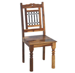 Solid Wood Iron Jali Chair set of (2 pieces)
