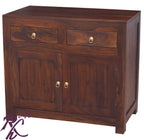 Solid Wood Clovis Cabinet with 2 Drawers