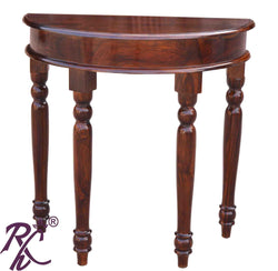 Solid Wood Half Round Console Table