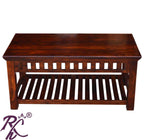 Solid Wood Kubera Center Table With Shelf