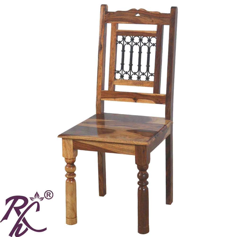 Solid Wood Iron Jali Chair set of (2 pieces)