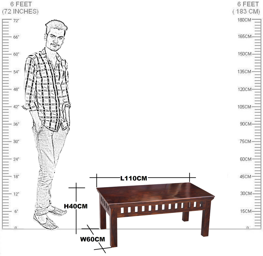 Solid Wood Kubera Center Table