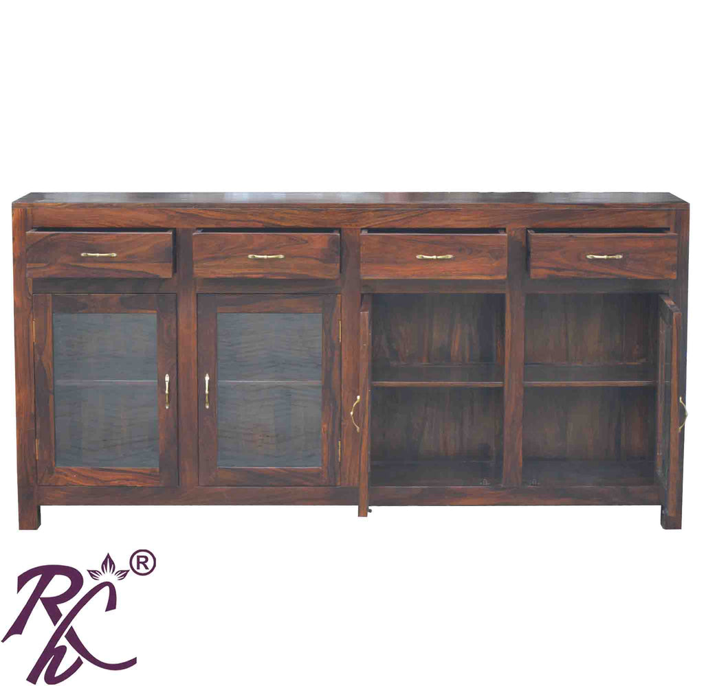 Solid Wood Large Sideboard 3 Drawers 3 Doors