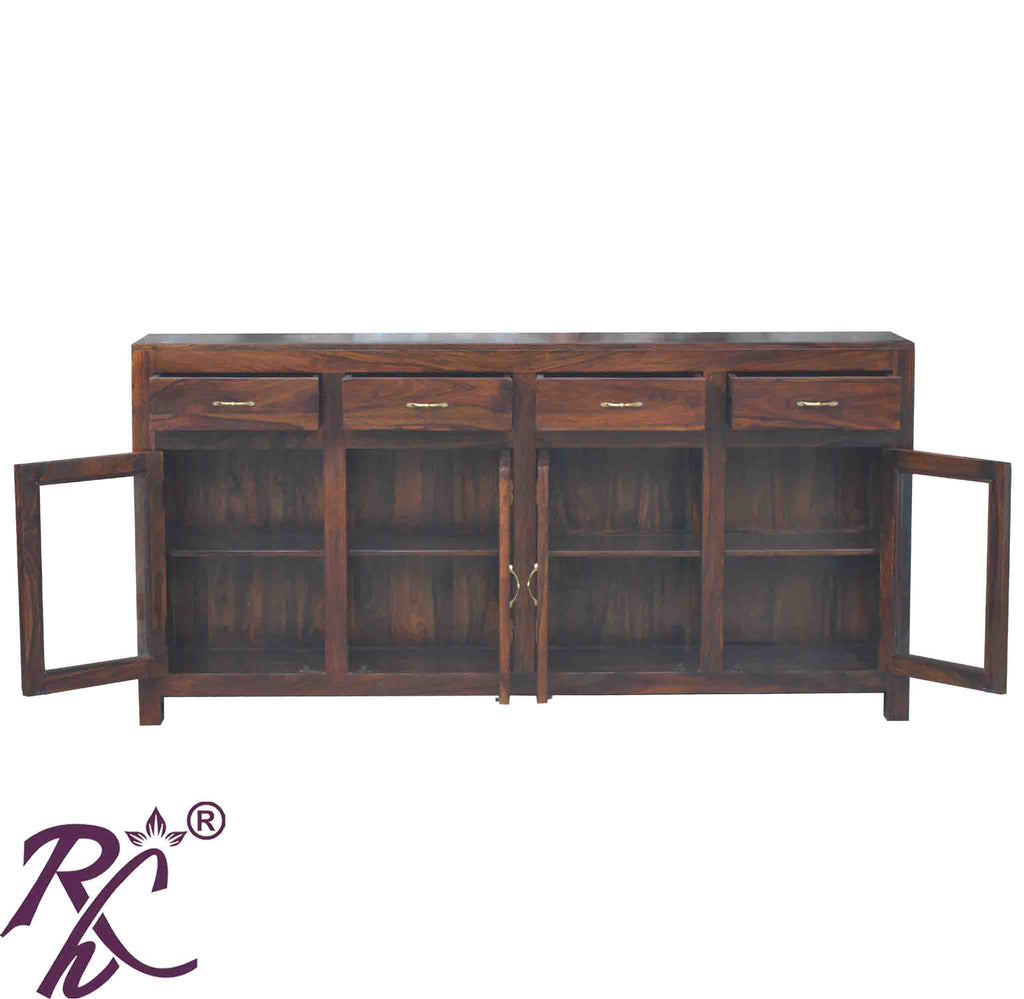 Solid Wood Large Sideboard 3 Drawers 3 Doors