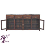 Solid Wood Large Sideboard 3 Drawers 3 Doors