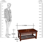 Solid Wood Kubera Center Table With Shelf