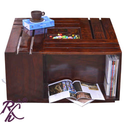 Solid Wood Crate Design Coffee Table