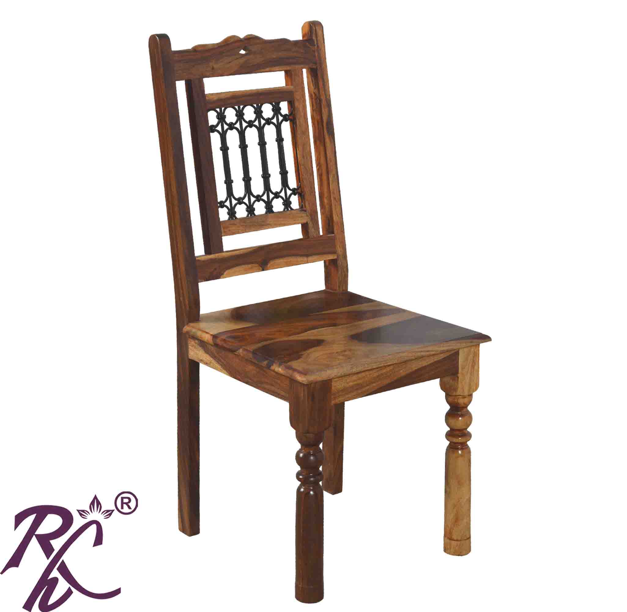 Solid Wood Iron Jali Chair set of (2 pieces)