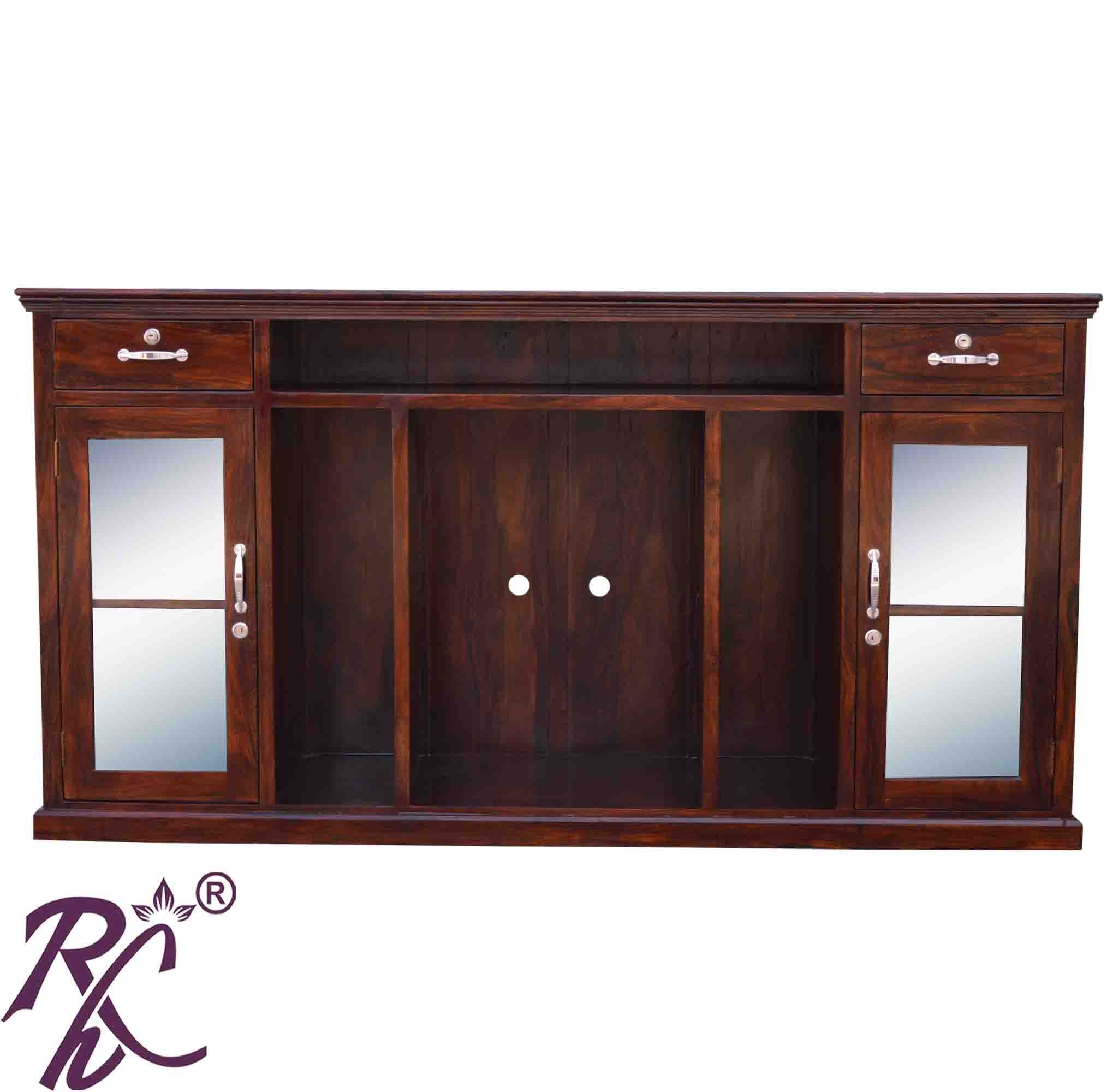Solid Wood Large Tv Unit - RAJ HANDICRAFT
