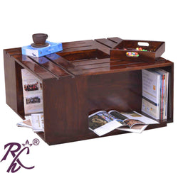 Solid Wood Crate Design Coffee Table