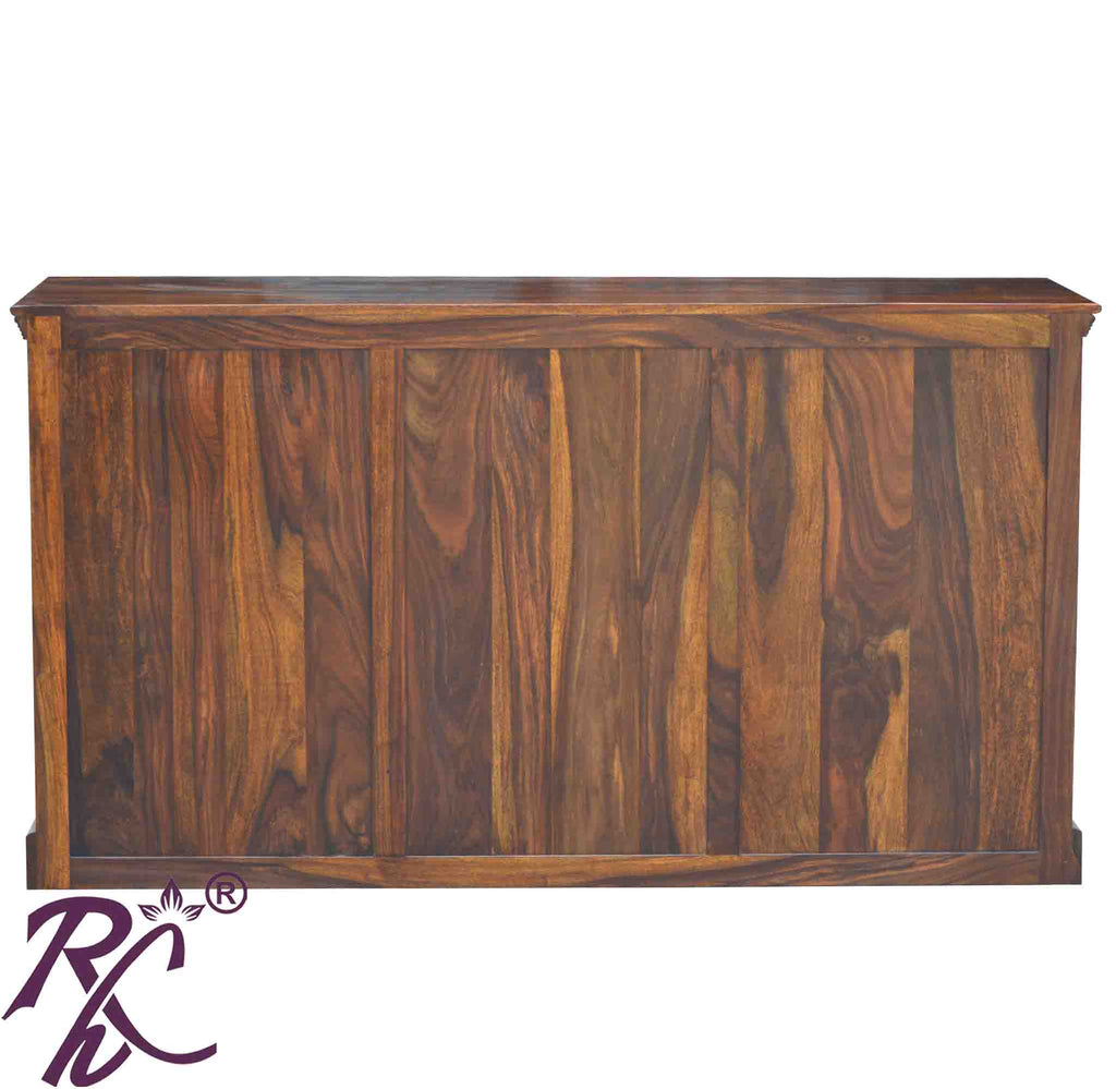 Solid Wood Wood Bakhra Design Sideboard 3 Doors 3 Drawers