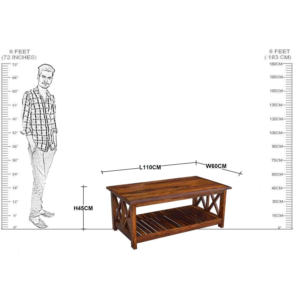 Solid Wood XX Design Center Table