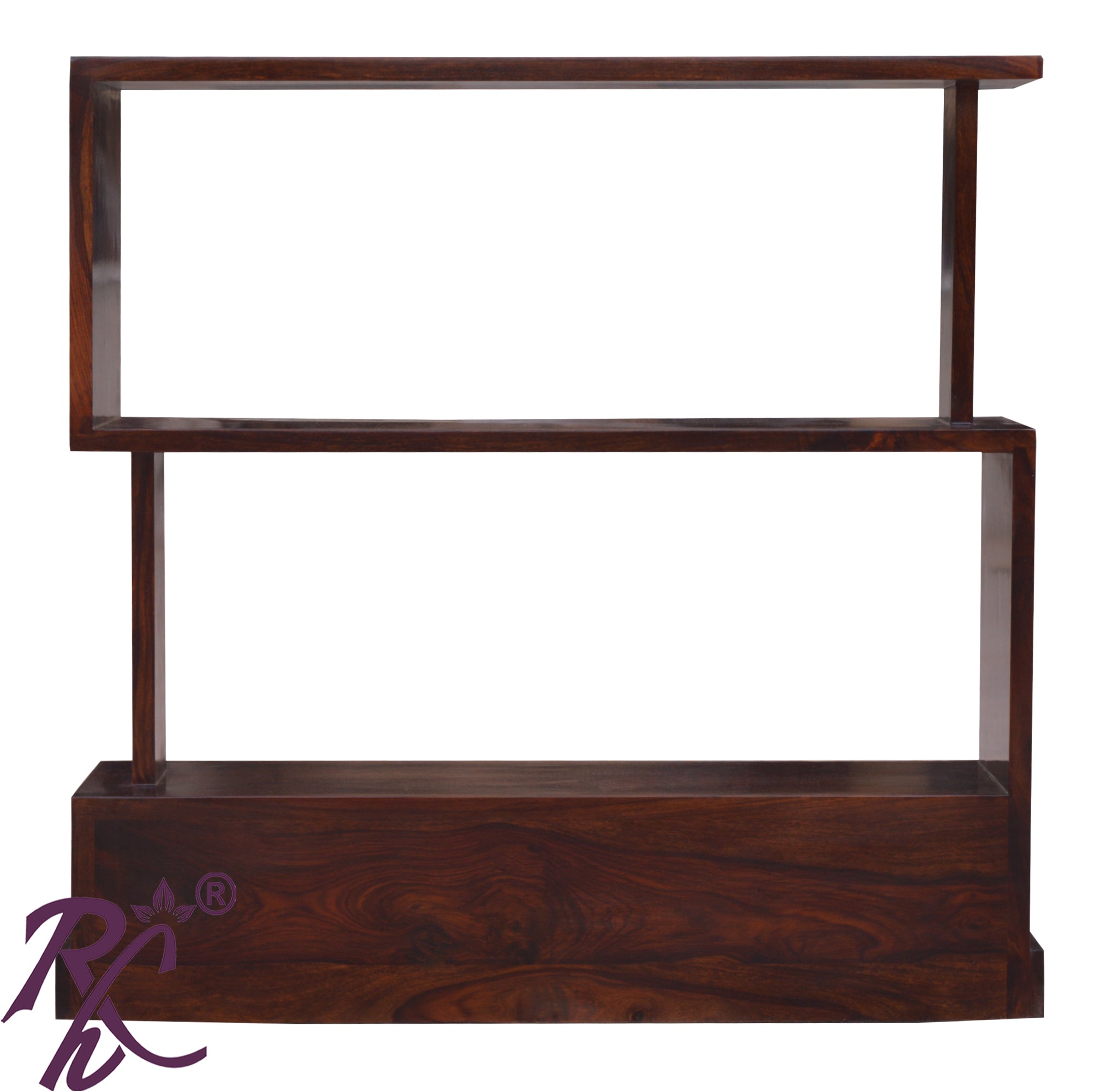 Wooden 2 Drawer Bookcase Stand
