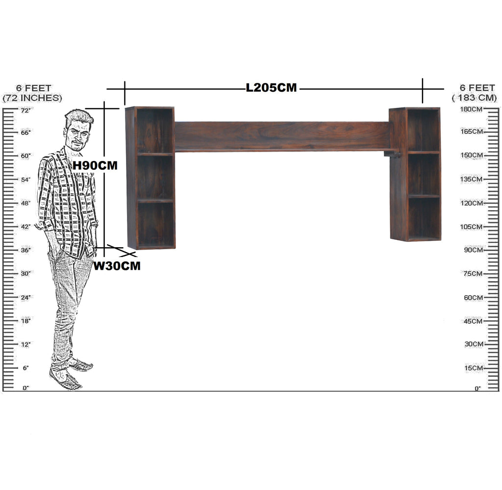 Solid Wood Hailey Wall-Mounted Tv Unit