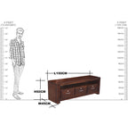 Solid Wood Carvel Tv Unit of 3 Drawers