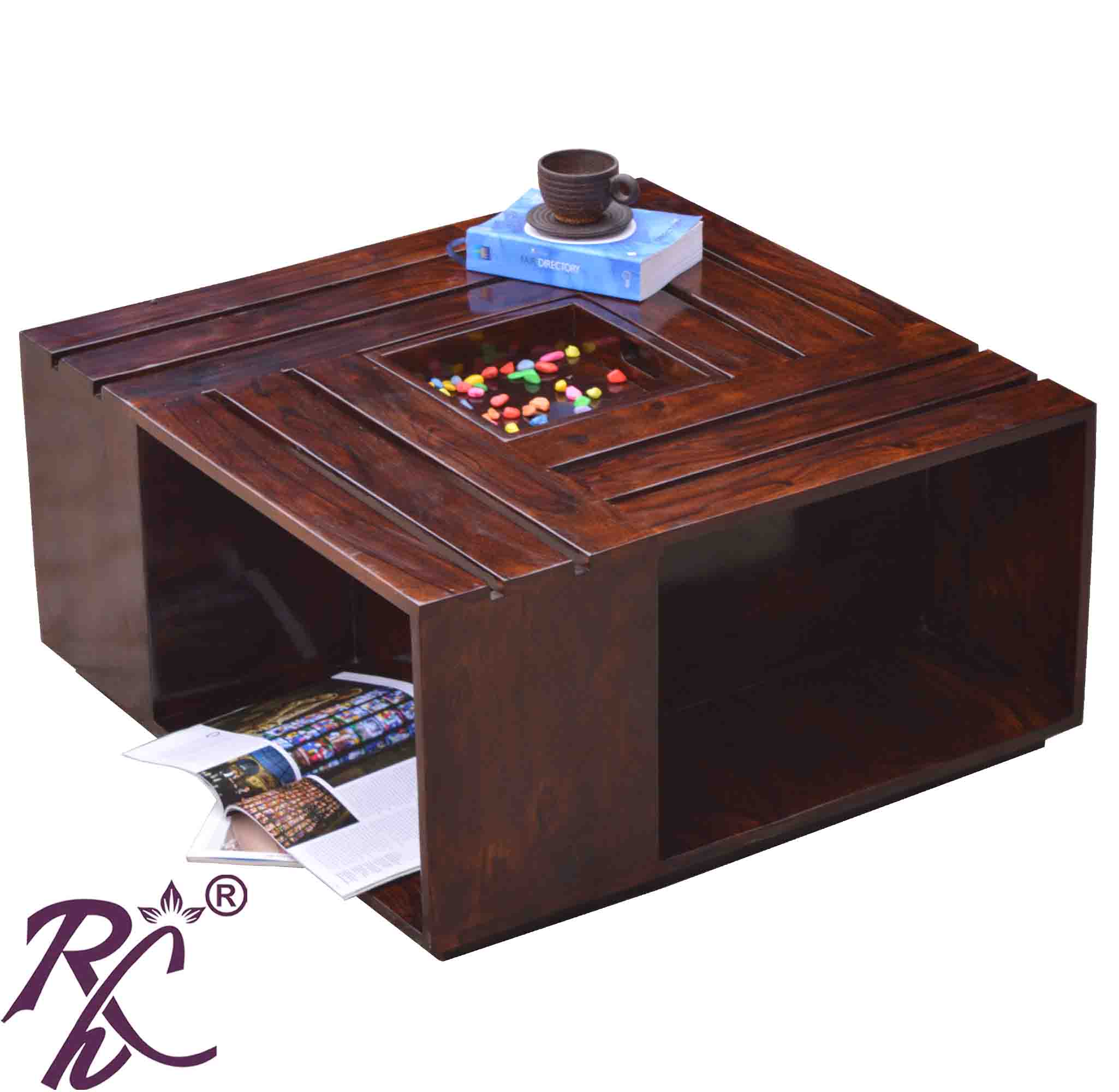 Solid Wood Crate Design Coffee Table
