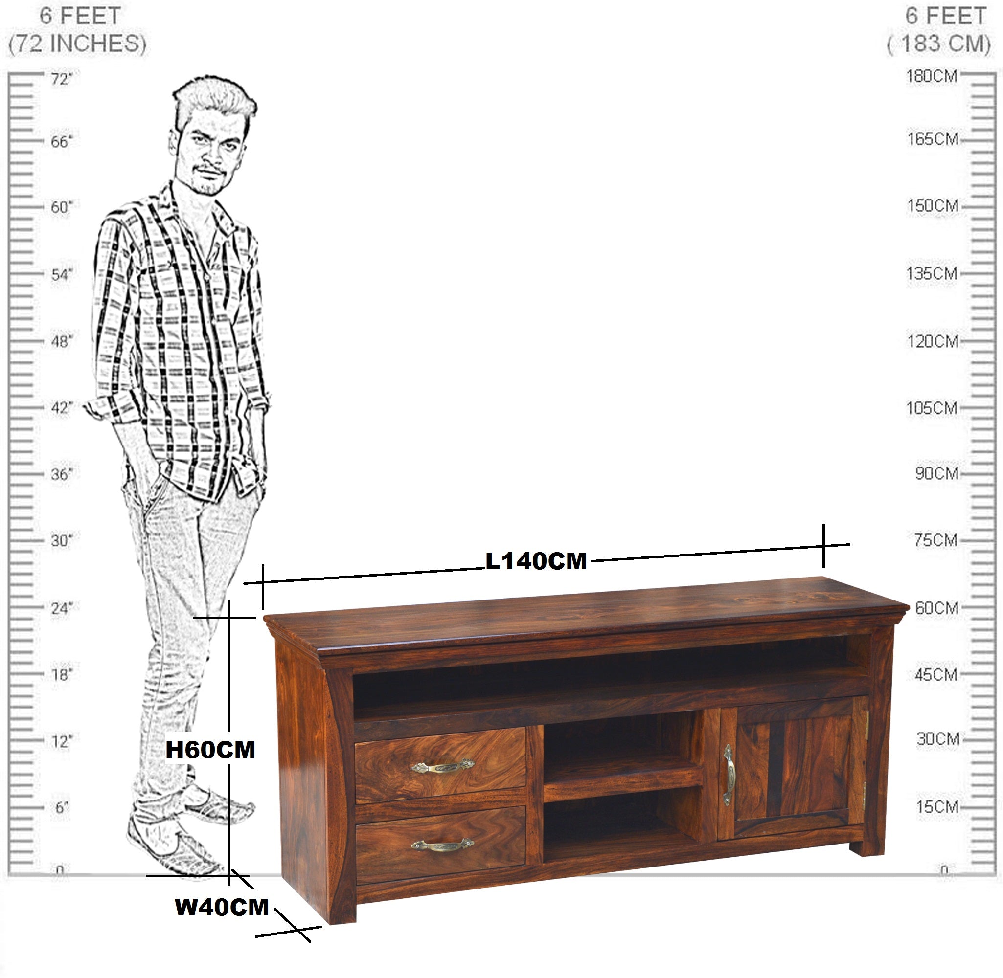 Solid Wood Adolph Tv Unit