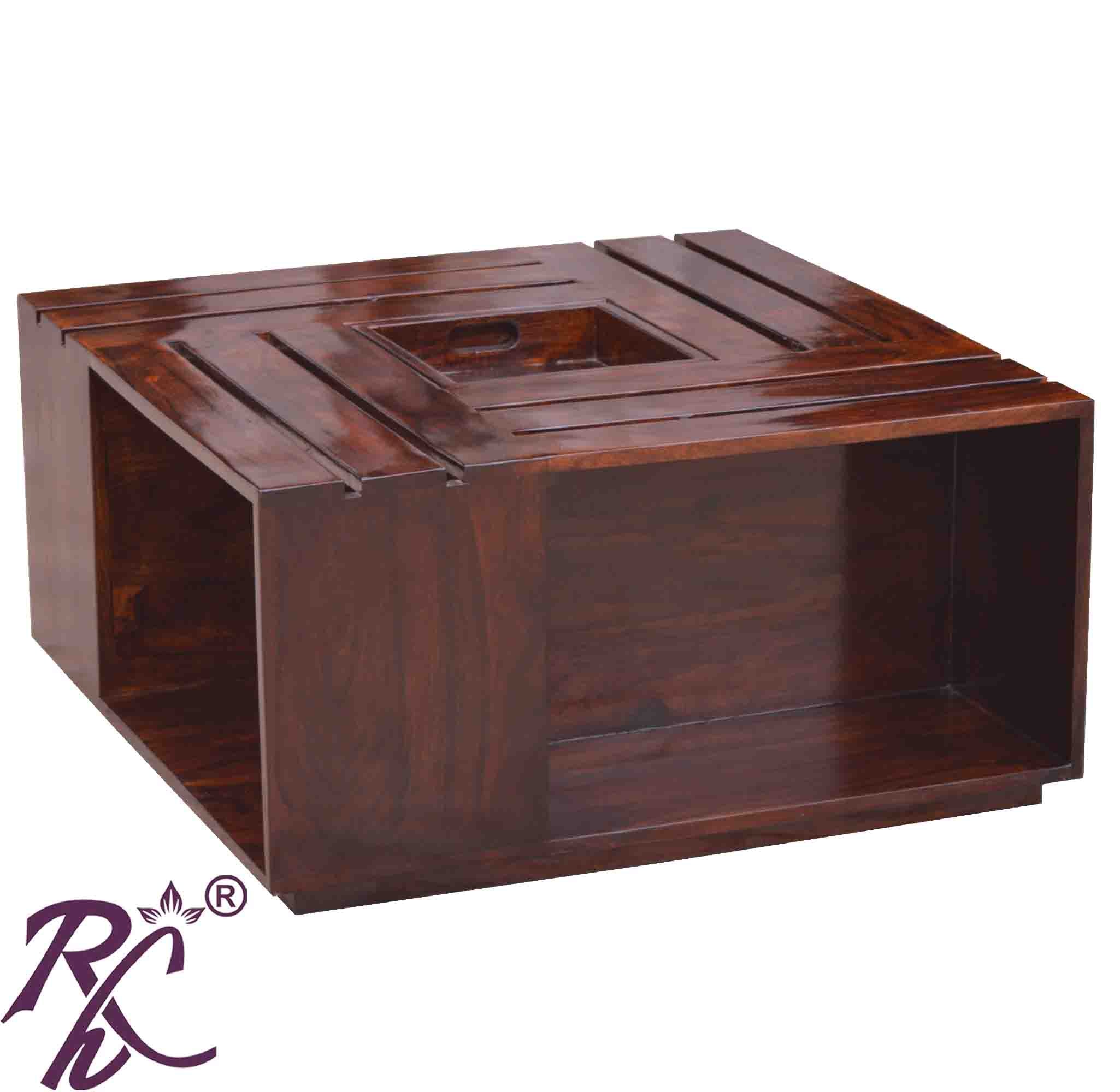 Solid Wood Crate Design Coffee Table