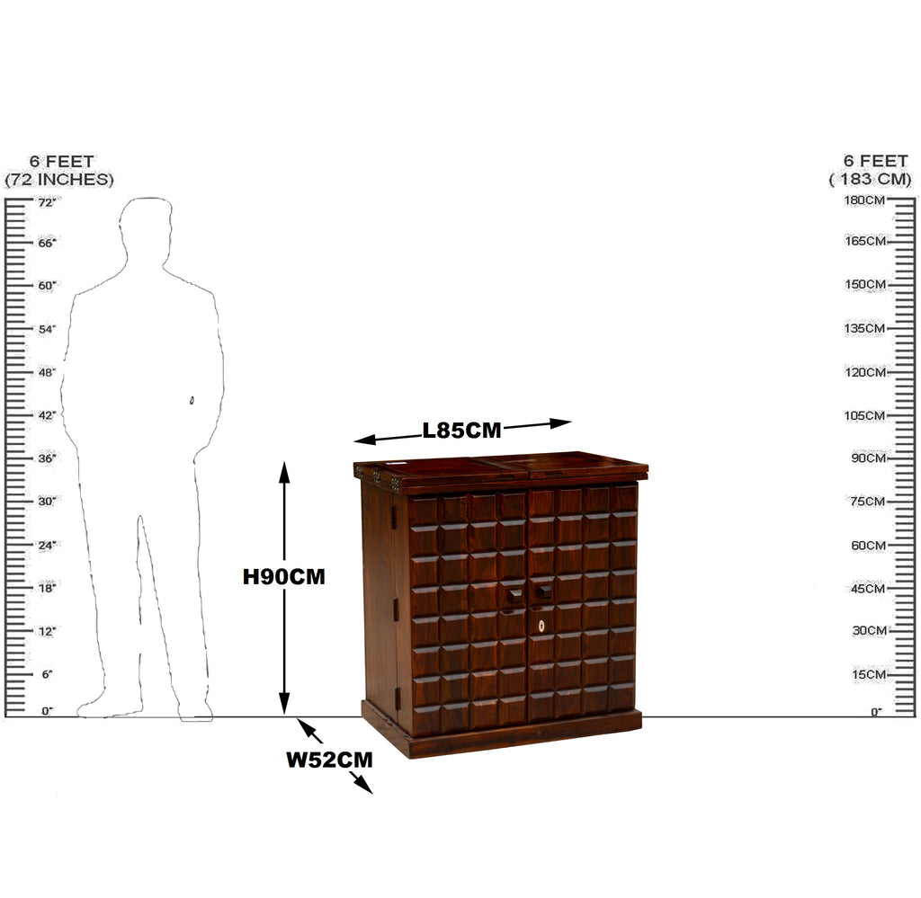 Solid Wood Cadbury Door Design Bar cabinet S